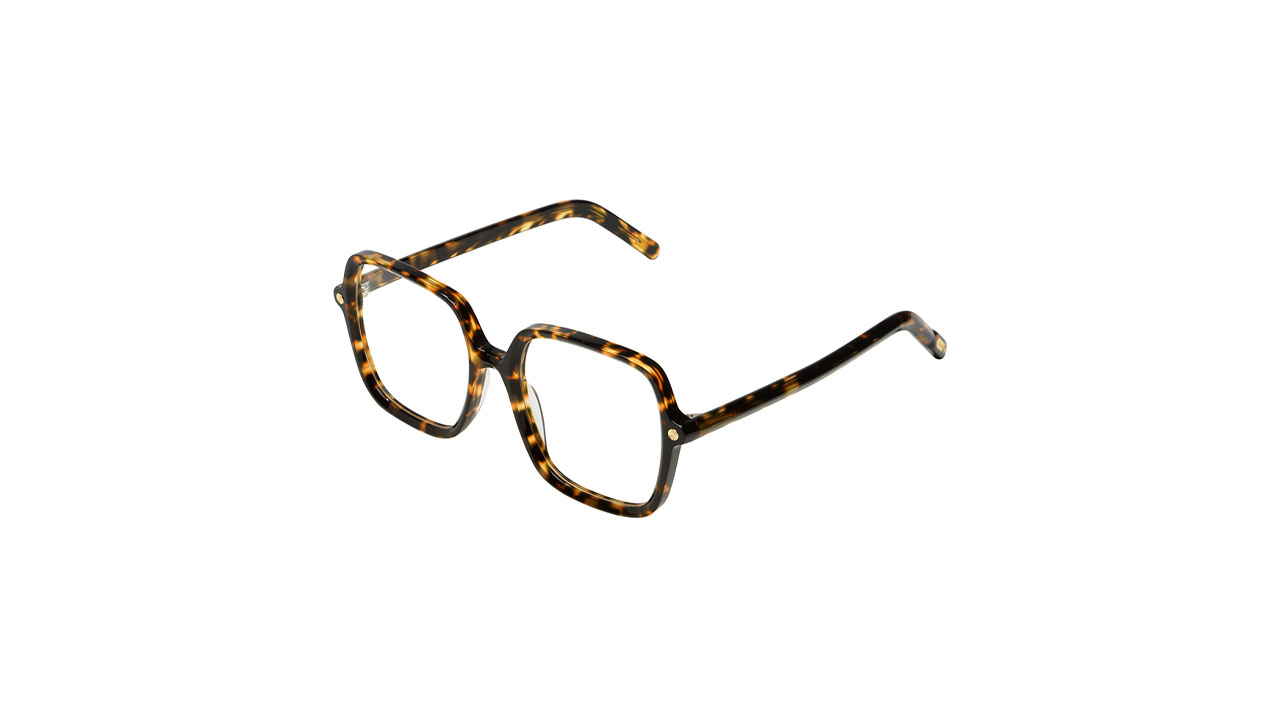 Paire de lunettes de vue Komono The barbara couleur havane - Côté à angle - Doyle