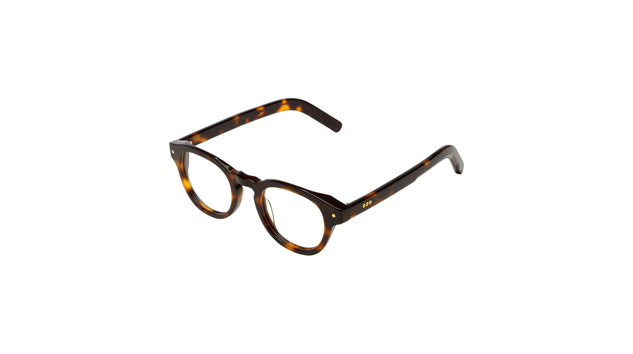Paire de lunettes de vue Komono The riley couleur havane - Côté à angle - Doyle
