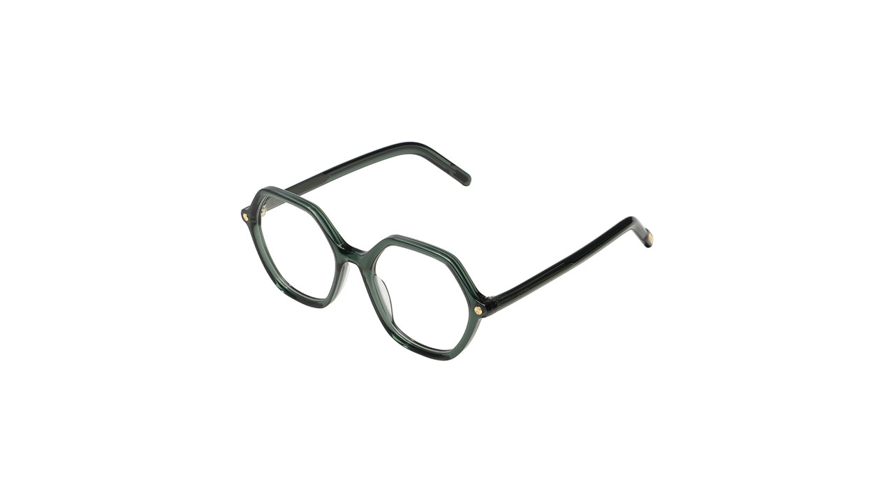 Paire de lunettes de vue Komono The lara couleur vert - Côté à angle - Doyle