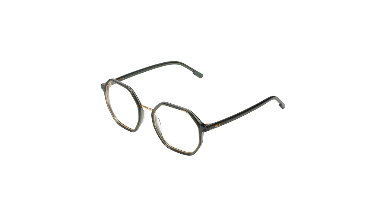 Paire de lunettes de vue Komono The idris couleur vert - Côté à angle - Doyle