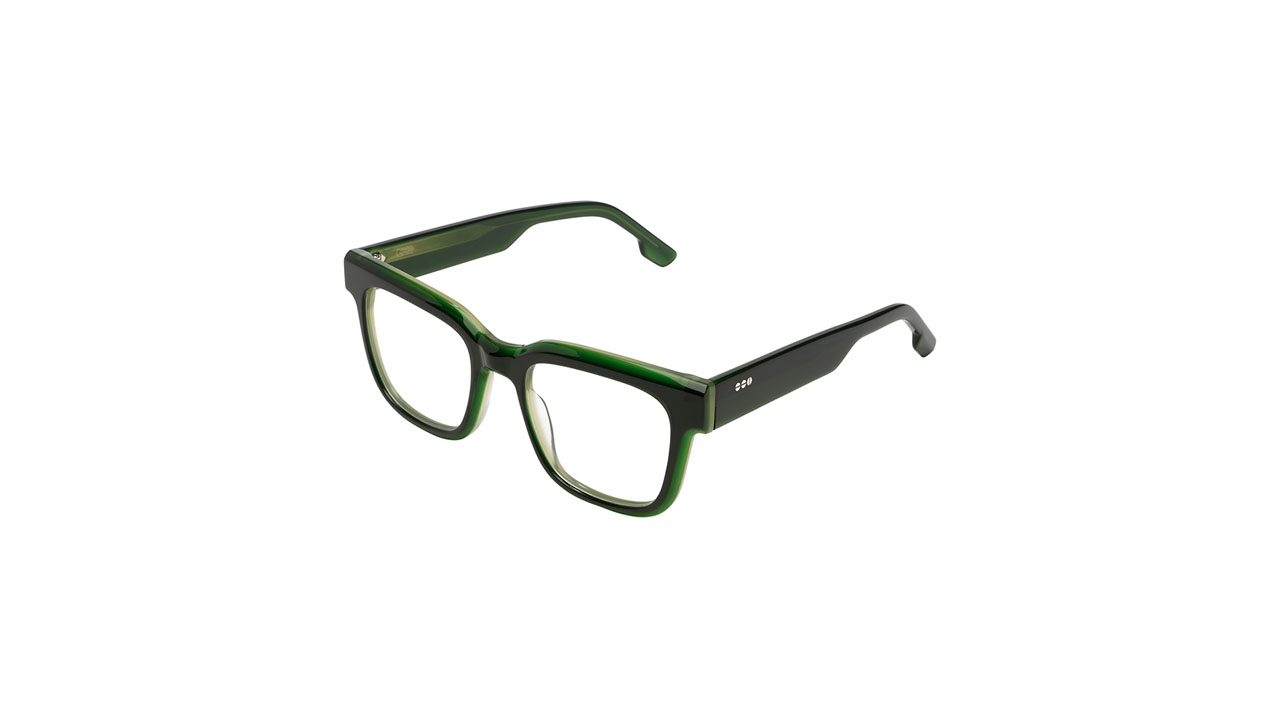 Paire de lunettes de vue Komono The mario couleur vert - Côté à angle - Doyle