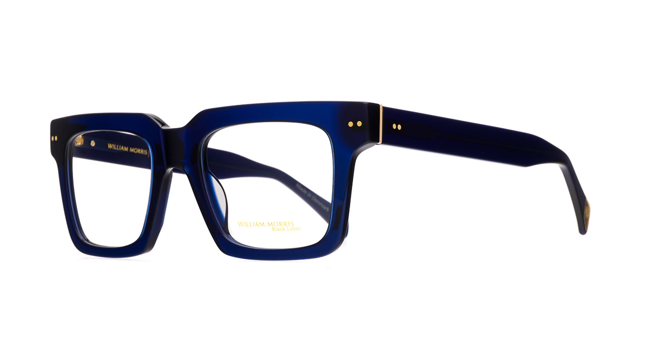 Paire de lunettes de vue William-morris Finn couleur bleu - Côté à angle - Doyle