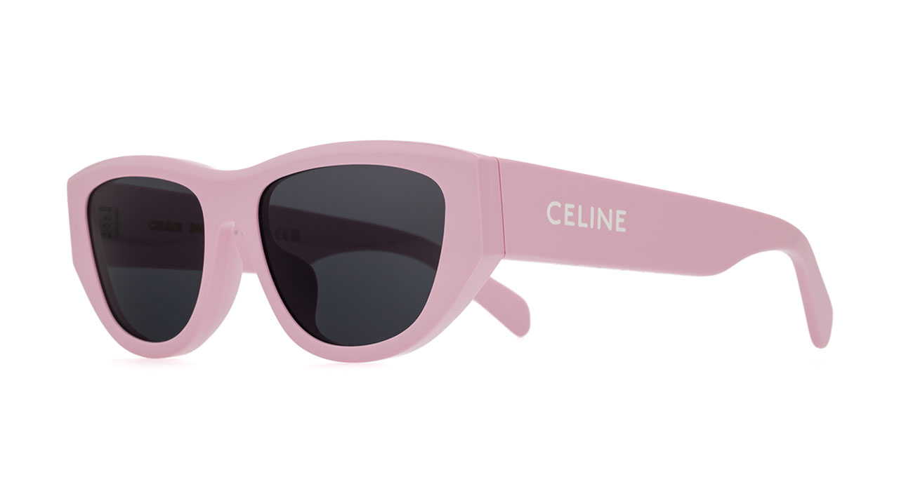 Paire de lunettes de soleil Celine-paris Cl40278u /s couleur rose - Côté à angle - Doyle