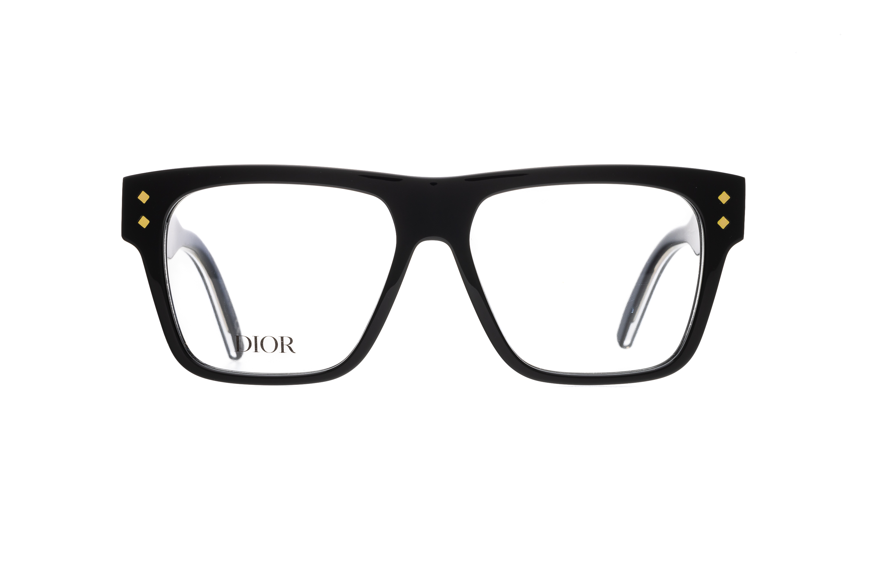 Paire de lunettes de vue Christian-dior Cd diamondo s6i couleur noir or - Doyle