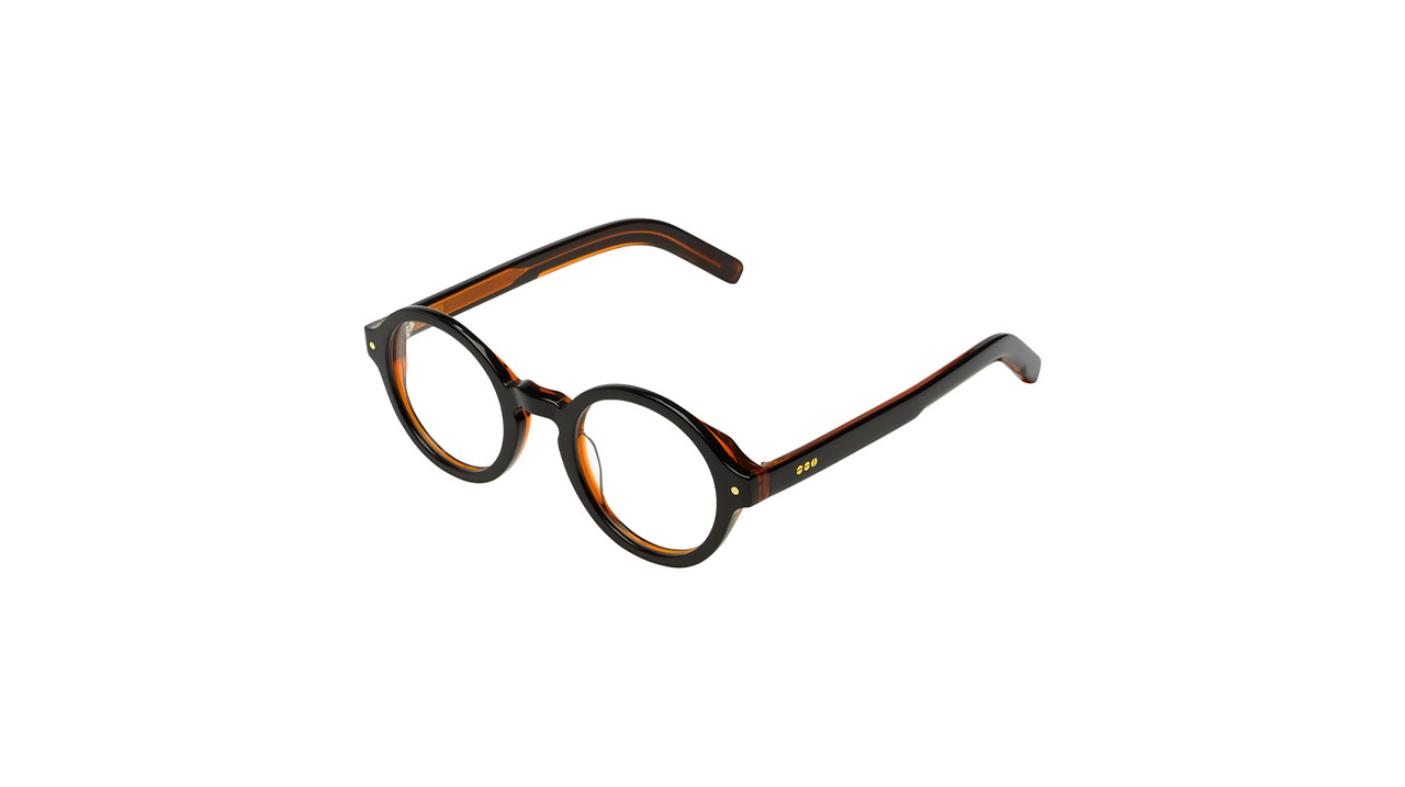 Paire de lunettes de vue Komono The quinn couleur noir - Côté à angle - Doyle