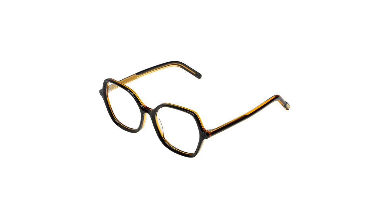 Paire de lunettes de vue Komono The tanya couleur noir - Côté à angle - Doyle