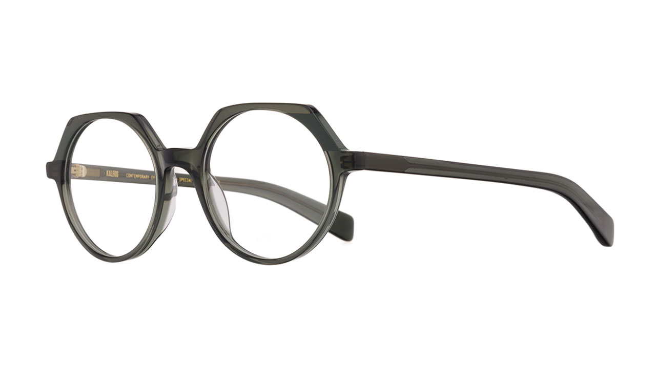 Paire de lunettes de vue Kaleos Hanson couleur vert - Côté à angle - Doyle