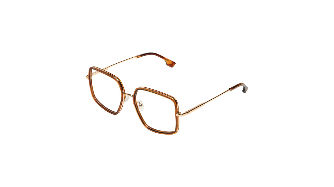 Paire de lunettes de vue Komono The amelia couleur bronze - Côté à angle - Doyle