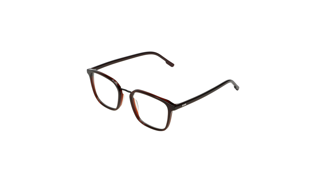 Paire de lunettes de vue Komono The alden couleur brun - Côté à angle - Doyle