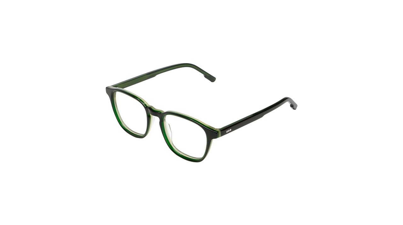 Paire de lunettes de vue Komono The marlon couleur vert - Côté à angle - Doyle