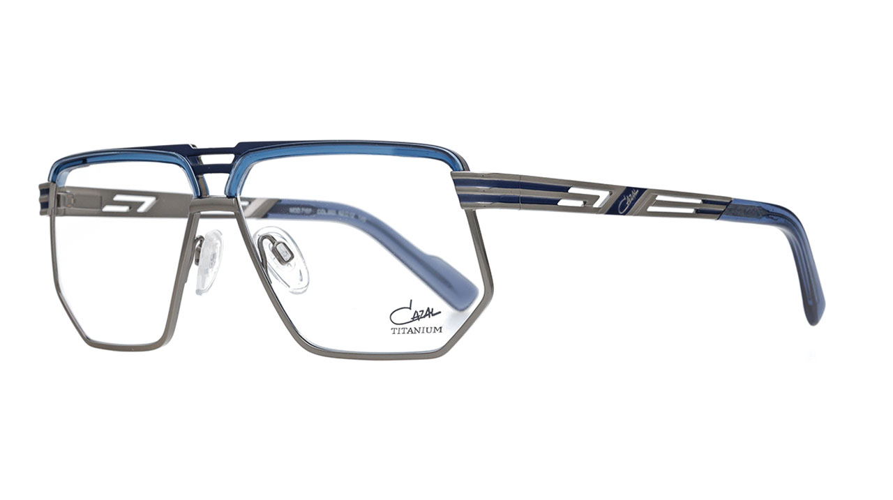 Paire de lunettes de vue Cazal 7107 couleur bleu - Côté à angle - Doyle