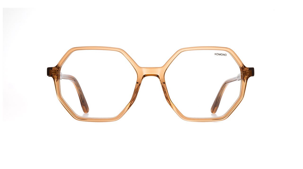 Paire de lunettes de vue Komono The maggie couleur pêche cristal - Doyle