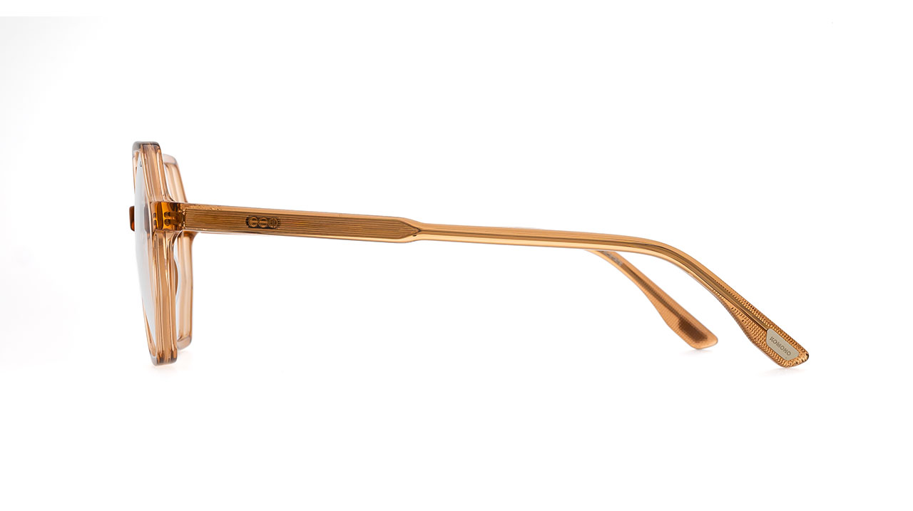 Paire de lunettes de vue Komono The maggie couleur pêche cristal - Côté droit - Doyle