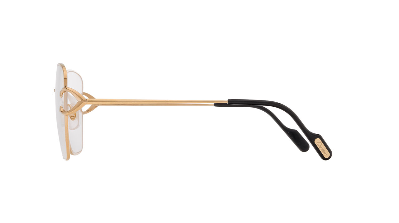 Paire de lunettes de vue Cartier Ct0486o couleur noir or - Côté droit - Doyle