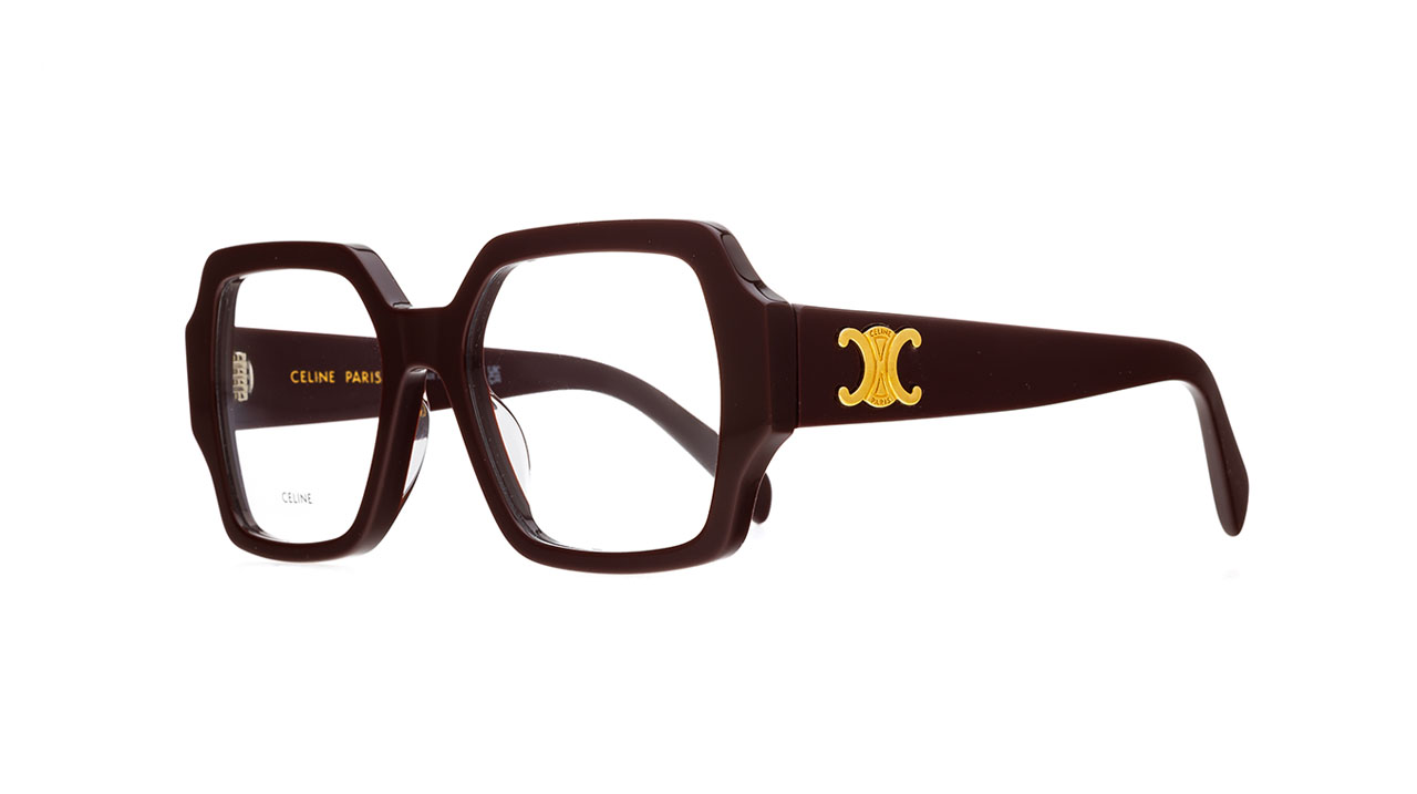Paire de lunettes de vue Celine-paris Cl50131i couleur brun - Côté à angle - Doyle