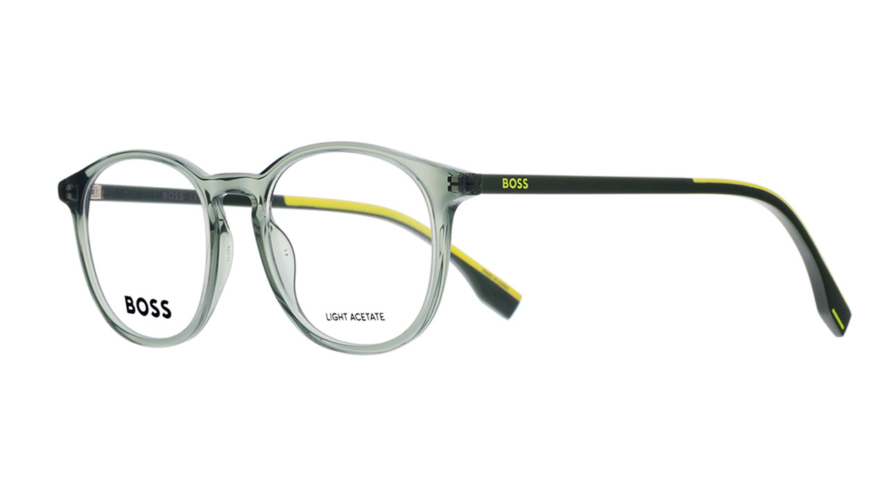 Paire de lunettes de vue Hugo-boss 1683 couleur vert - Côté à angle - Doyle