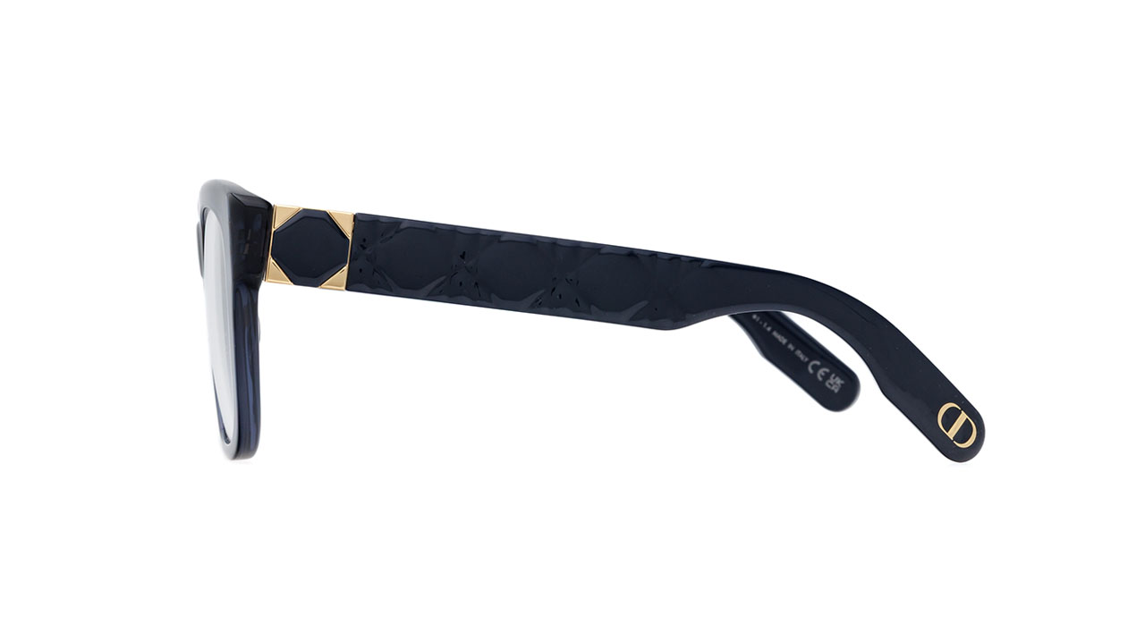 Paire de lunettes de vue Christian-dior Lady 95.22o s1i couleur bleu - Côté droit - Doyle