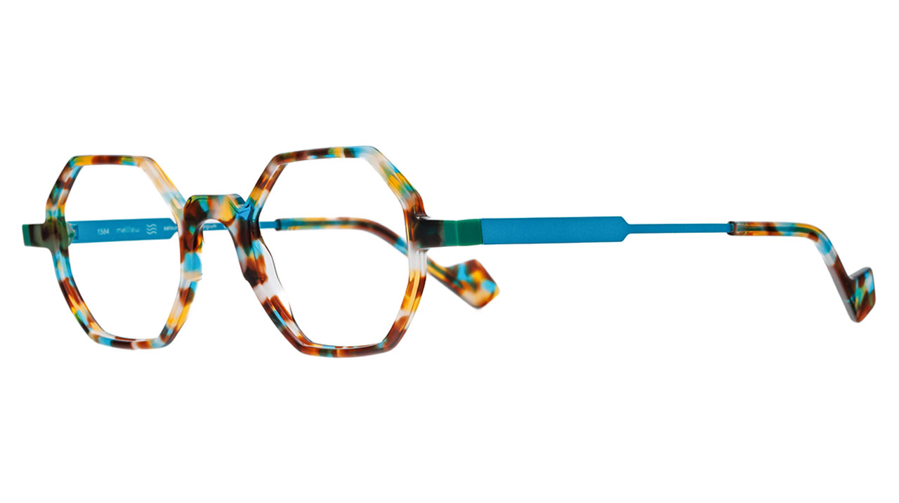 Paire de lunettes de vue Matttew Saloum couleur havane - Côté à angle - Doyle