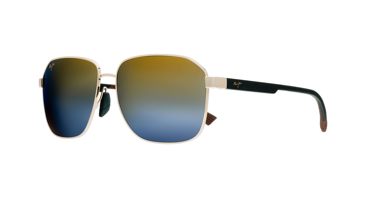Paire de lunettes de soleil Maui-jim Dgs651 mj0651sa couleur or - Côté à angle - Doyle