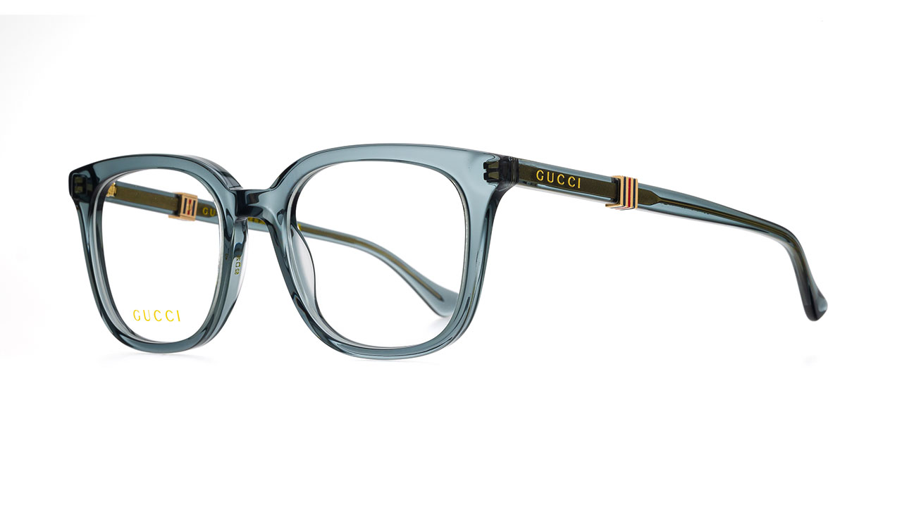 Paire de lunettes de vue Gucci Gg1497o couleur marine - Côté à angle - Doyle
