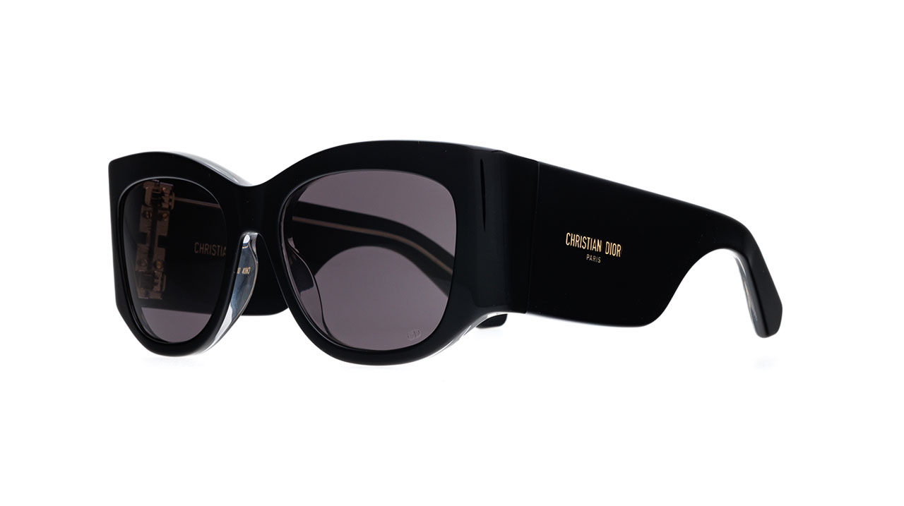 Paire de lunettes de soleil Christian-dior Diornuit s1i /s couleur noir - Côté à angle - Doyle