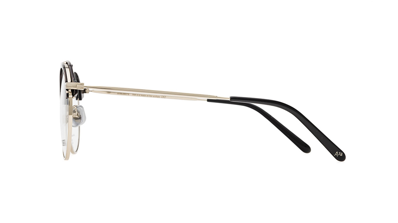 Paire de lunettes de vue Atelier-78 Finca couleur noir or - Côté droit - Doyle