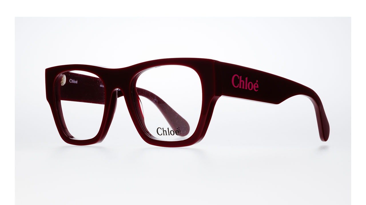 Paire de lunettes de vue Chloe Ch0250o couleur gris - Côté à angle - Doyle