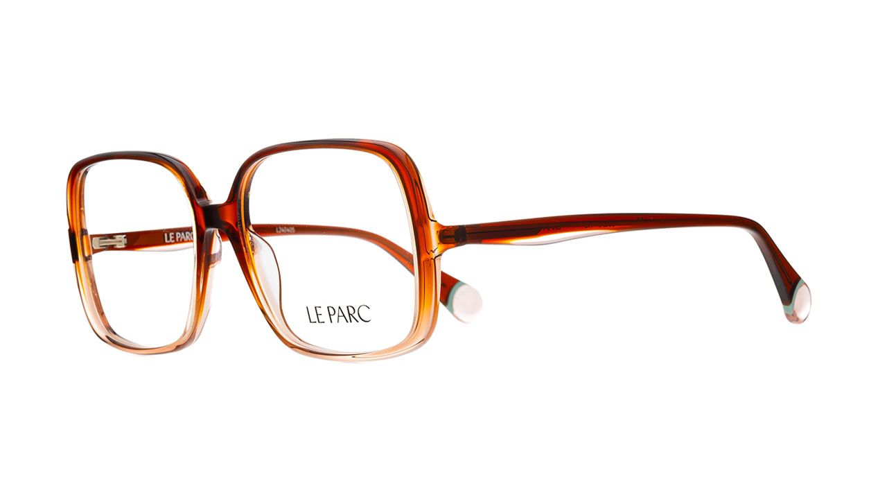 Paire de lunettes de vue Le-parc Cini couleur orange - Côté à angle - Doyle