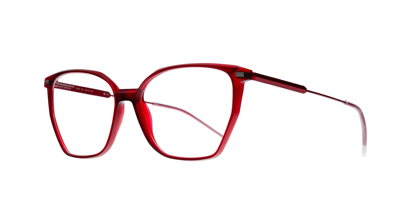 Paire de lunettes de vue Lool Ster couleur bordeaux - Côté à angle - Doyle