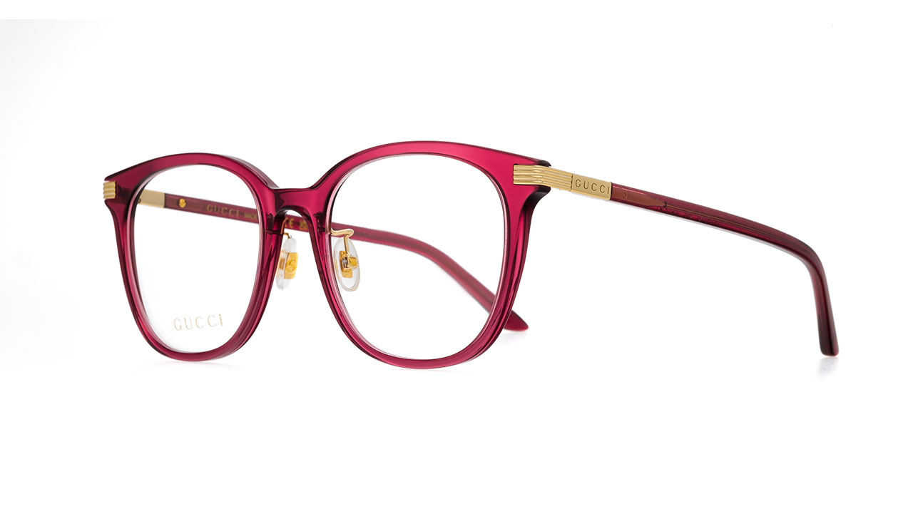 Paire de lunettes de vue Gucci Gg1453ok couleur rose - Côté à angle - Doyle