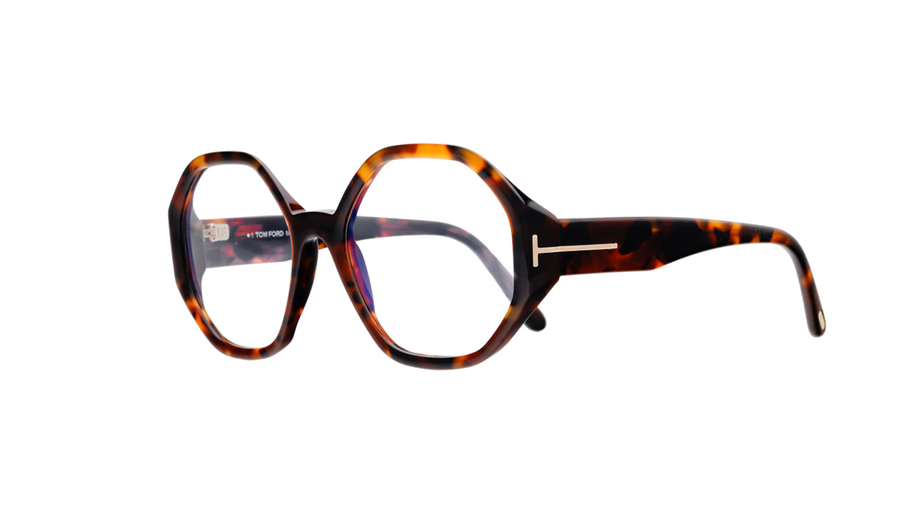 Paire de lunettes de vue Tom-ford Tf5967-b couleur brun - Côté à angle - Doyle