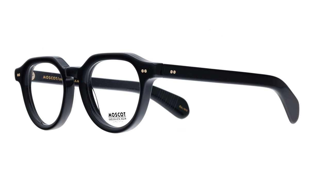 Paire de lunettes de vue Moscot Baitsim couleur noir - Côté à angle - Doyle