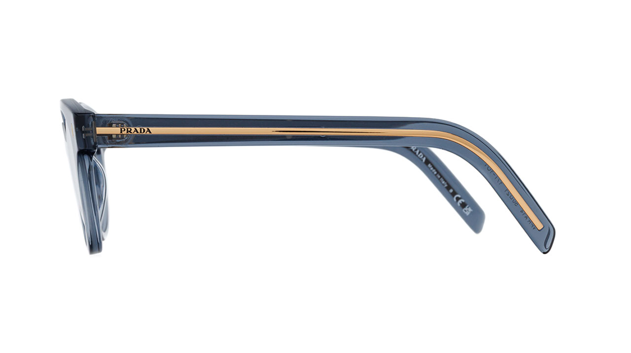 Paire de lunettes de vue Prada Pra14 couleur bleu - Côté droit - Doyle
