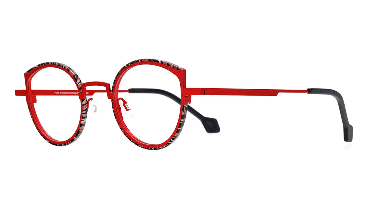 Paire de lunettes de vue Matttew Apostrophe couleur rouge - Côté à angle - Doyle