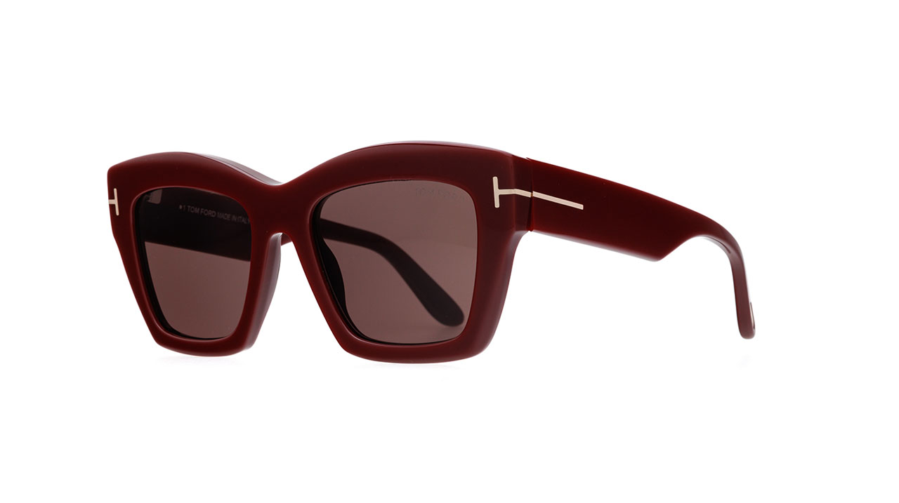 Paire de lunettes de soleil Tom-ford Tf1191 /s couleur bordeaux - Côté à angle - Doyle