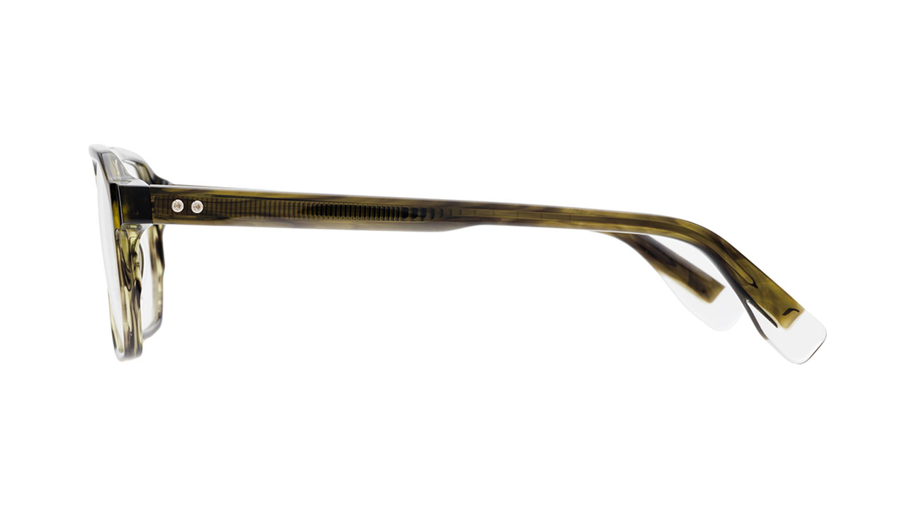 Paire de lunettes de vue Gigi-studios Marconi couleur vert - Côté droit - Doyle