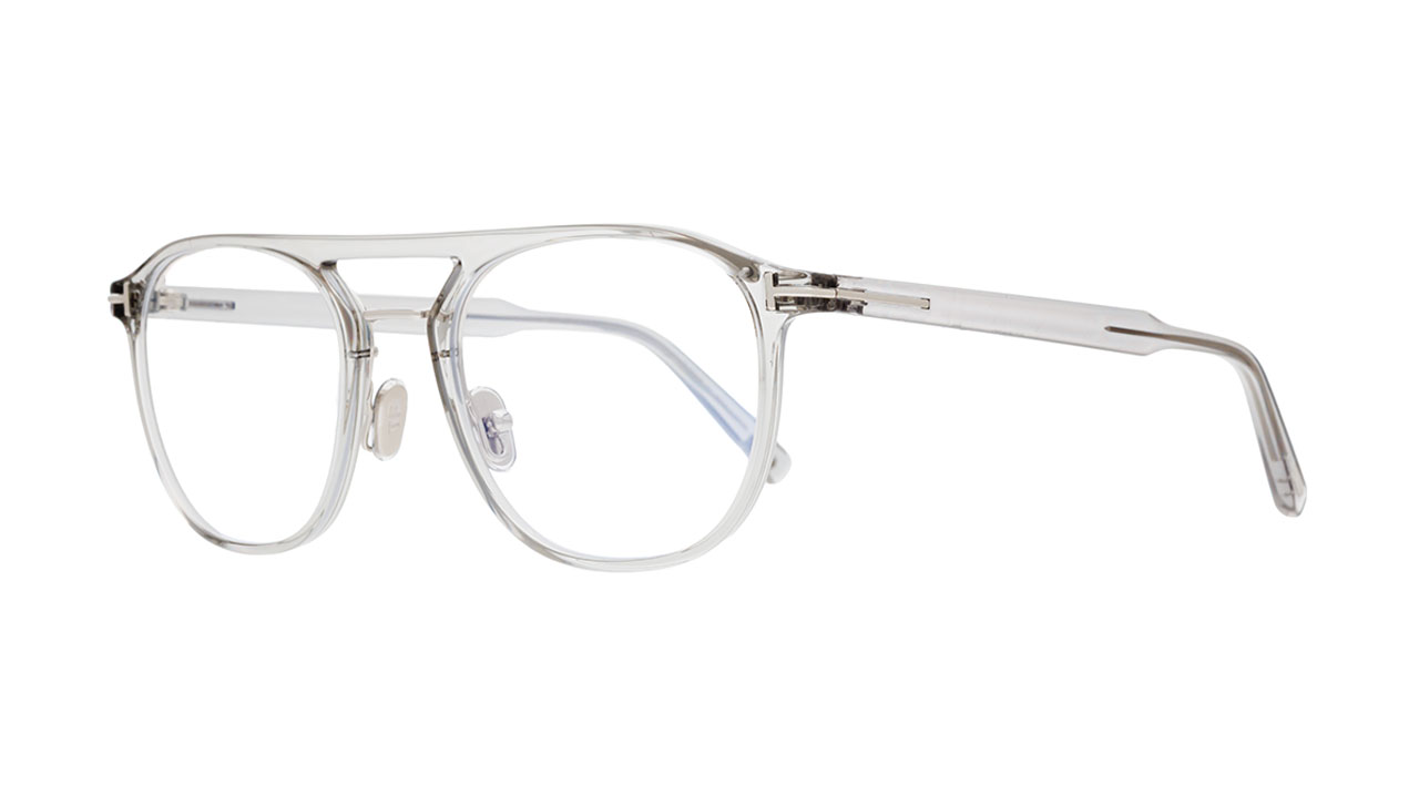 Paire de lunettes de vue Tom-ford Tf5982-b couleur gris - Côté à angle - Doyle