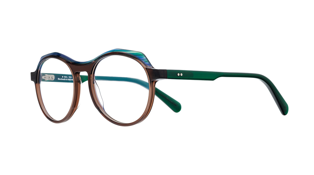 Paire de lunettes de vue Res-rei Wild couleur brun - Côté à angle - Doyle