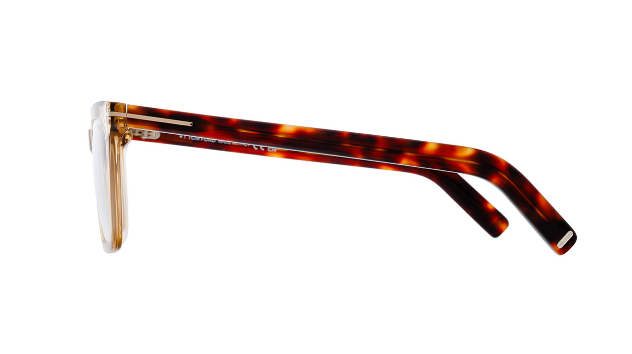Paire de lunettes de vue Tom-ford Tf5963-b couleur pêche cristal - Côté droit - Doyle