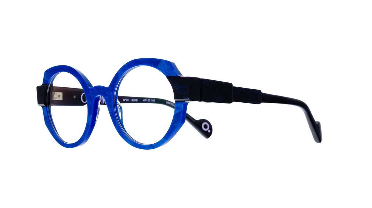 Paire de lunettes de vue Chroma Chr001 couleur bleu - Côté à angle - Doyle