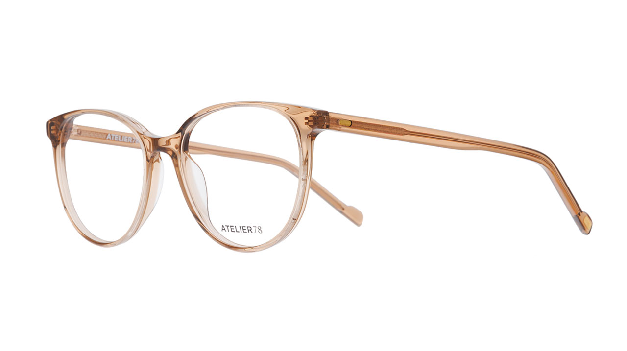 Paire de lunettes de vue Atelier-78 Julianne couleur sable - Côté à angle - Doyle