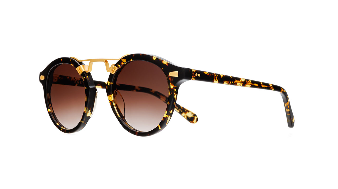 Paire de lunettes de soleil Krewe Stl ii /s couleur havane - Côté à angle - Doyle