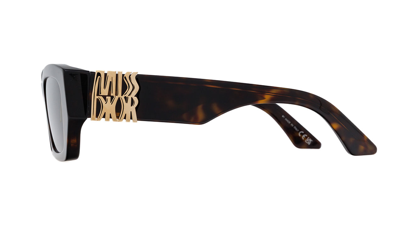 Paire de lunettes de soleil Christian-dior Missdior s1i /s couleur havane - Côté droit - Doyle