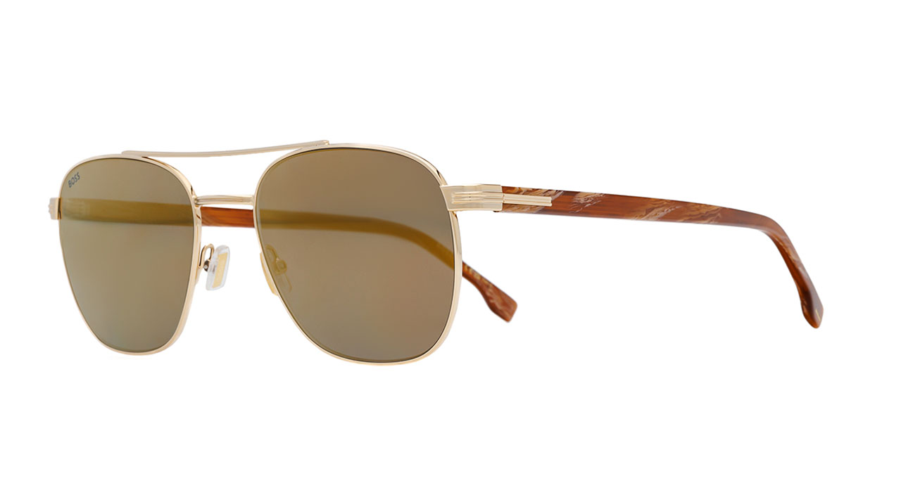 Paire de lunettes de soleil Hugo-boss 1723 /s couleur or - Côté à angle - Doyle