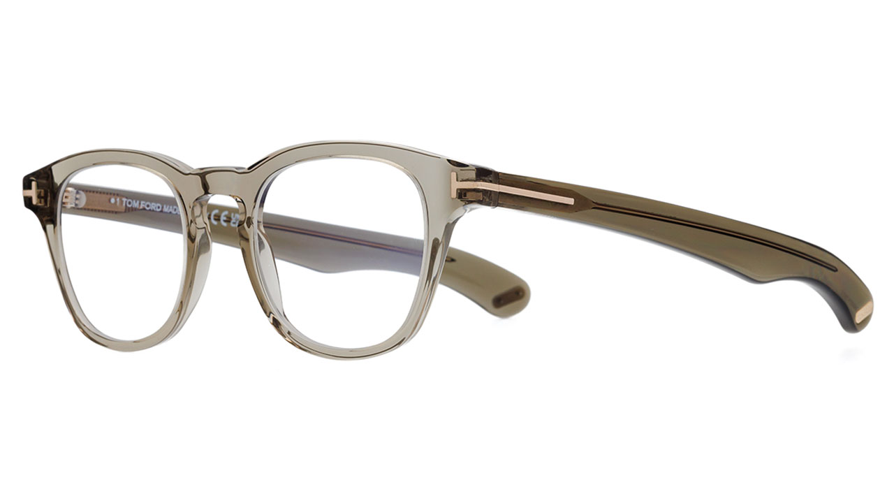 Paire de lunettes de vue Tom-ford Tf5976-b couleur gris - Côté à angle - Doyle