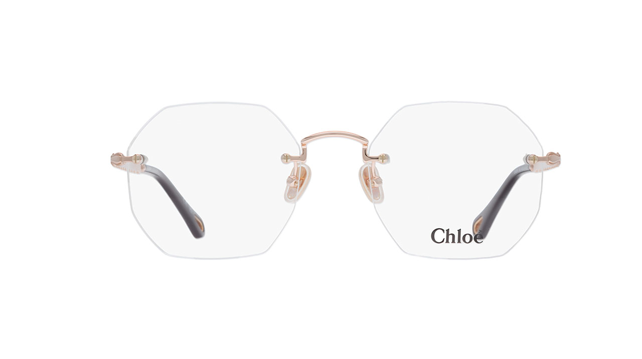 Paire de lunettes de vue Chloe Ch0270o couleur or rose - Doyle