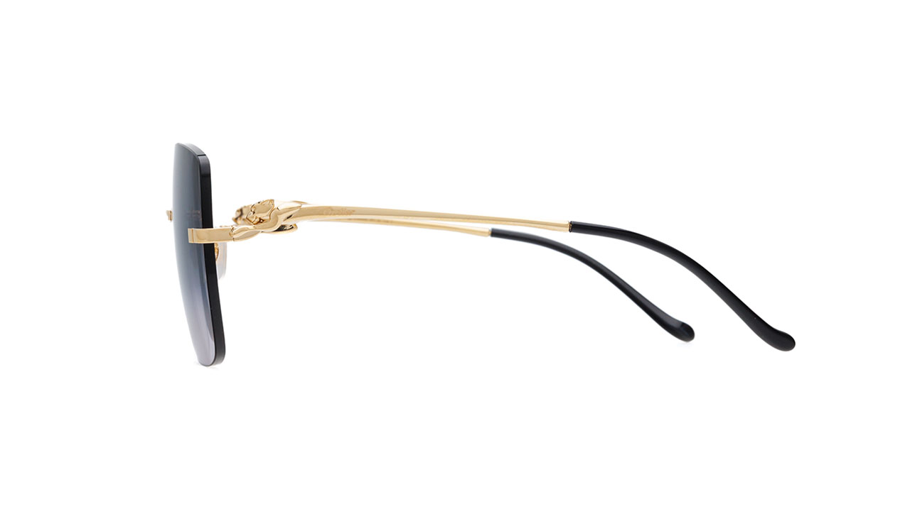 Paire de lunettes de soleil Cartier Ct0359s couleur or - Côté droit - Doyle