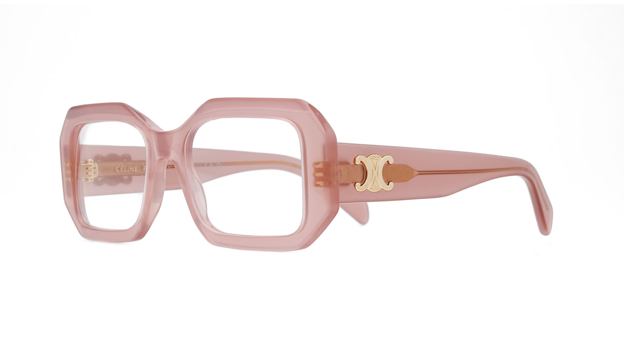 Paire de lunettes de vue Celine-paris Cl50155i couleur pêche - Côté à angle - Doyle