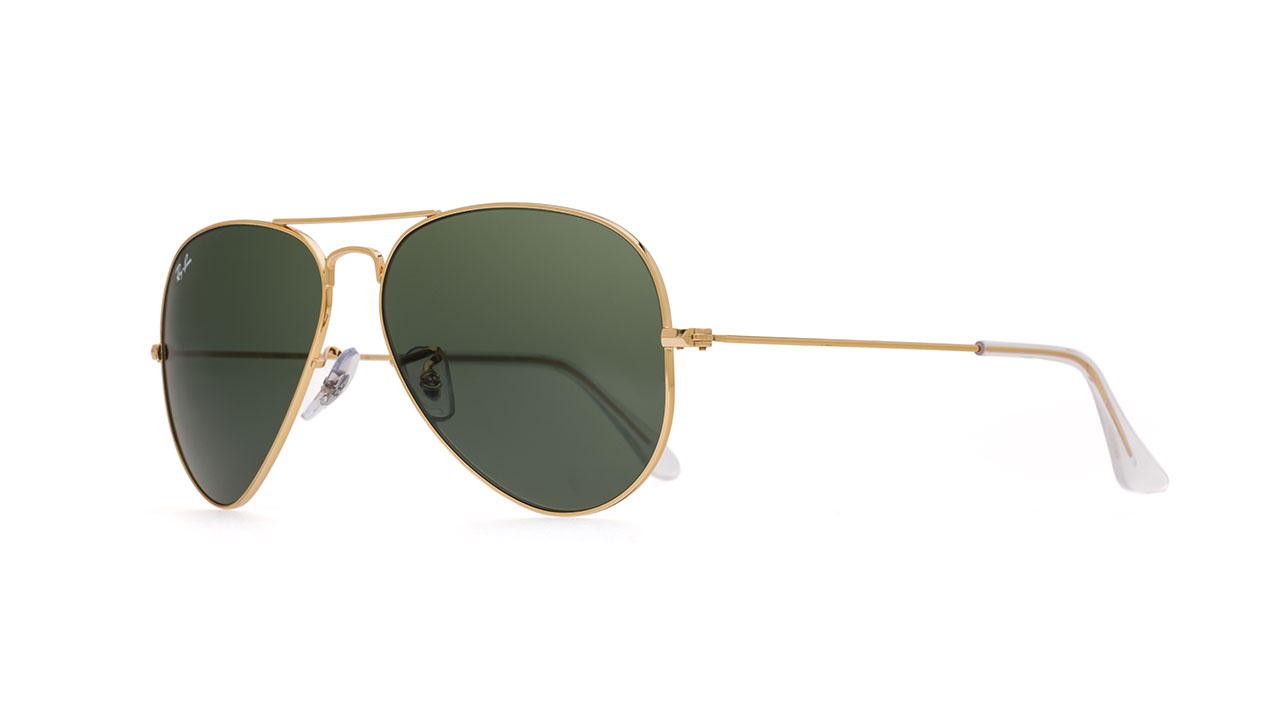Paire de lunettes de soleil Ray-ban Rb3025 couleur or - Côté à angle - Doyle