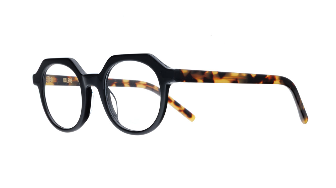 Paire de lunettes de vue Kaleos Haverhill couleur noir - Côté à angle - Doyle